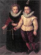 KETEL, Cornelis Double Portrait of a Brother and Sister sg Sweden oil painting artist